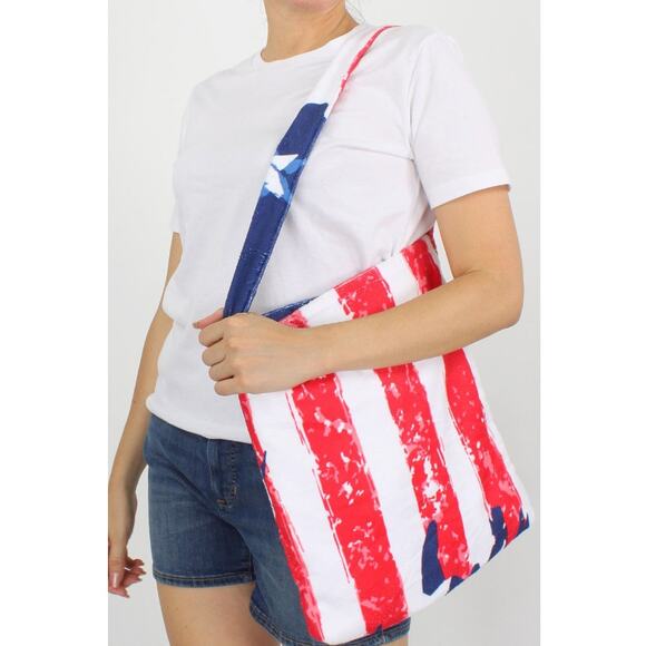 USA American Flag 2-in-1 Beach Towel and Tote Bag Set - Picture 1 of 2